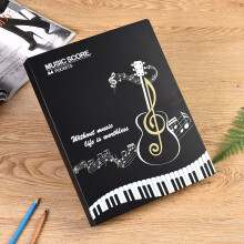 Sheet Music Folder with 40 Sleeves Spiral Bound Organizer for Music Stand Guitar Piano Violin