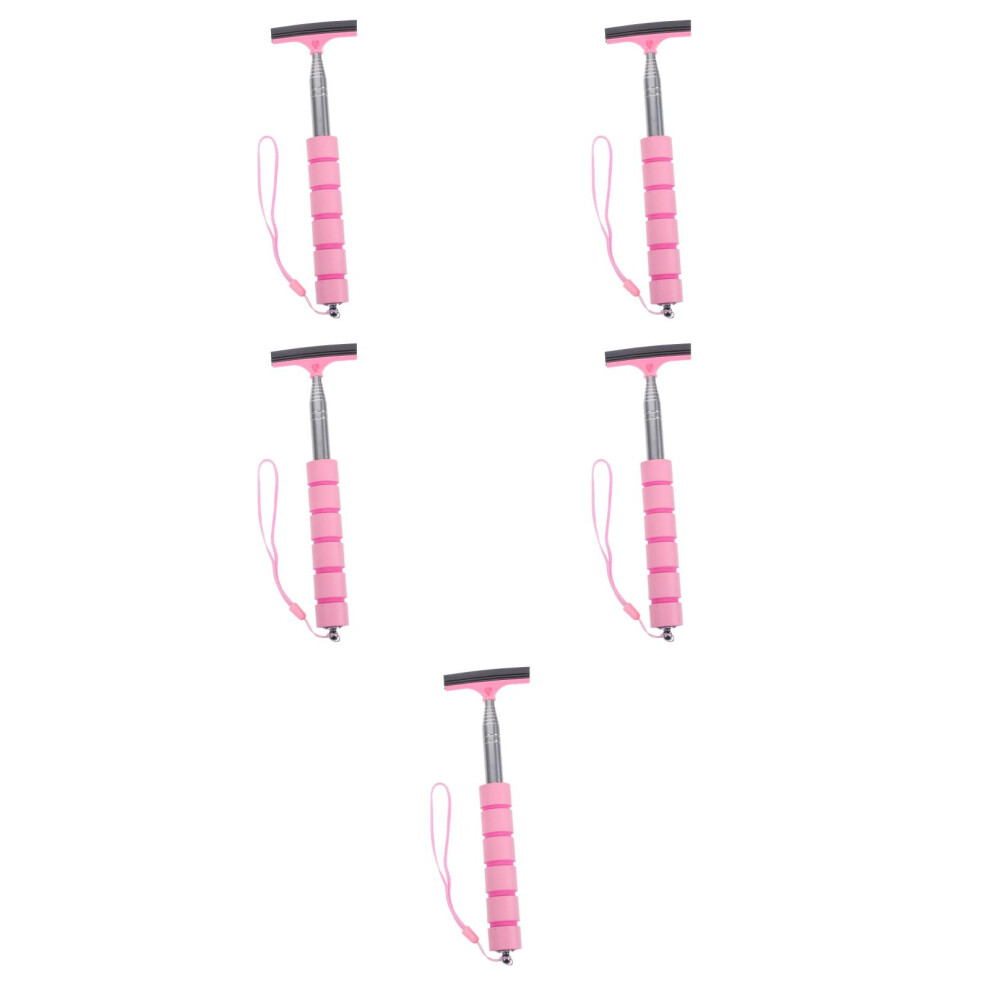5Pcs Car Rearview Mirror Cleaner Extendable Telescopic Wiper Tool Pink 3722858805930