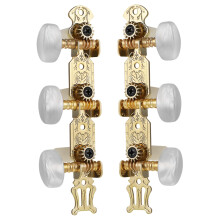 Acoustic Guitar Tuning Keys Vintage Style Tuners 3 Per Side Smooth Gear Easy Installation