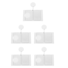 5Pcs Compact White PU PVC Photocard Holder Mini Album for Decor