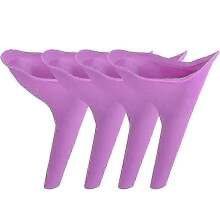 Damen-Urinal-Set, 4-teilig, aus formbeständigem Silikon, wiederverwendbar, für Stehurin auf Reisen und bei Outdoor-Aktivitäten