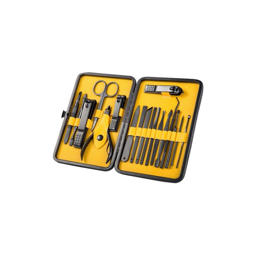 Complete Manicure Pedicure Kit, 18 Professional Stainless Steel Tools for Nail Facial Care