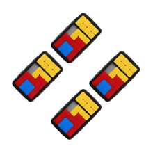 4Pcs Black Sliding Puzzle Toy Plastic Brain Teaser Game