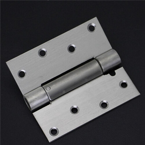 Self Closing Door Hinge, 8 Pack 4 Inch Heavy Duty Square Stainless Steel Mortise Spring Automatic Closer Hinge Hardware 1