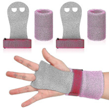 Adjustable Leather Gymnastics Grips with Wrist Support, 4-Piece Set for Children, Soft for Training and Pull-Ups