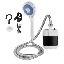 Tragbare Duschpumpe mit 2200-mAh-Akku, wassersparendes Design, 740 g leicht – ideal für Outdoor-Camping und Reisen.