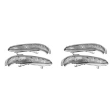 2 Pair Rear View Side Mirror Lamp Indicators Turn Signal Light for   S/CL Class W220 W215 1999-2003 Smoke