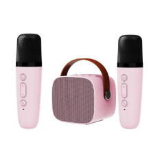 Kinder-Karaoke-Maschine mit kabellosem Mikrofon, Bluetooth 5.0-Lautsprecher mit Hallfunktion und 2000-mAh-Akku für Kindergesang