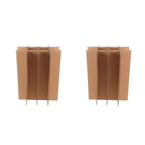 10Stk Karton Trennwände Beige Weinglas Verpackung Mit Schutzfächern