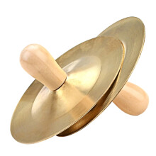 Copper Finger Cymbals for Belly Dancing with Handles, Clear Crisp Sound, Durable Metal Build