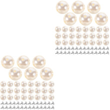 100Stk Verzierte Perlknöpfe Beige No Sew Knöpfe Für Mäntel Pullover