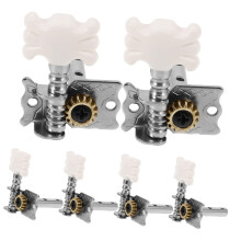 6pcs Pearled Acoustic Guitar Tuning Pegs Set with Smooth Winding Action for Ukulele Replacement