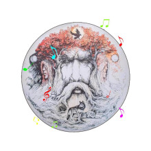 10 Inch Shaman Drum Handmade Wood Frame Hand Drum with Rich Resonant Sound and Durable Construction