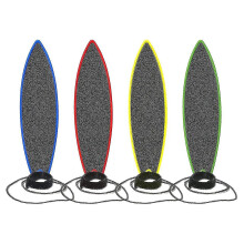 Set van 4 vinger-surfboards, realistisch ontwerp met antislip grip tape leash, duurzame kunststof constructie, draagbaar voor op reis en om te oefenen