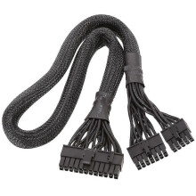 24-Pin ATX Power Supply Cable compatible with Corsair AX-i Series PSU, 60cm Braided Mesh, 18AWG Tinned Copper Wire