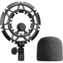 Supporto antivibrazione per microfono compatibile con Blue Yeti, design compatto per la riduzione di vibrazioni e rumore.