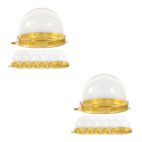 100Pcs Round Clear Dome Boxes Plastic Holders 2