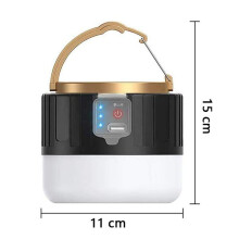 USB oplaadbare campinglantaarn met zonnepaneel, waterdichte buitenlamp, 3 standen, afstandsbediening voor kamperen, tuinieren en stroomuitval.