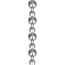 4Pièces Embouts Main Courante En Acier Inoxydable Argent Pour Balcon