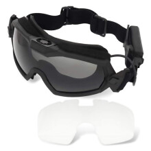Tactical Goggles with Anti-Fog Fan and Double Lens for Airsoft Paintball, PC Lens, ABS Frame, Compressed Sponge, Adjustable Headband