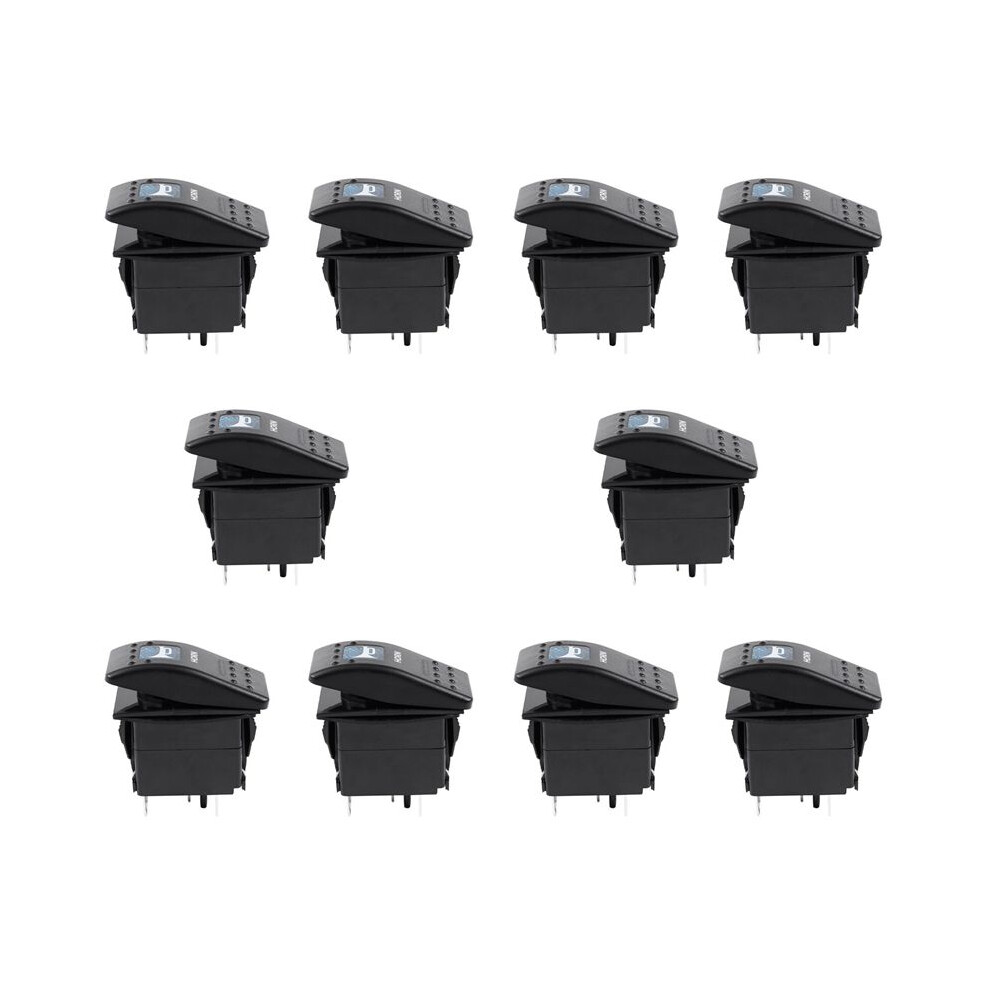 10X Horn Pattern Led 12V/20A 24V/10A 5-Pin Rocker Toggle Car Boat Light 6031029750816