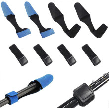 Confezione da 8 cinghie protettive per canne da pesca, in neoprene e nylon autoadesive e impermeabili, antigraffio per canne e mulinelli.