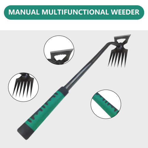 (11-tooth rubber handle weeding artifact independen) 5-11 Teeth Garden Weed Puller Tool 1