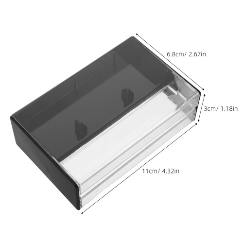 4Pcs Lightweight Black Plastic Cassette Tape Cases for Audio Storage 1