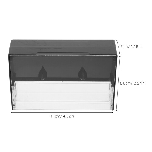 4Pcs Lightweight Black Plastic Cassette Tape Cases for Audio Storage 2