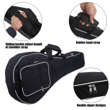 Mandolin Carry Case,Thicken Oxford Cloth Gig Bag Portable Adjustable Wear Resistant with Side Pockets for Musical Instruments
