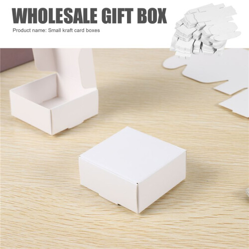 100Pcs  Paper Box Nice  Box Packaging Box Small Size-White 2