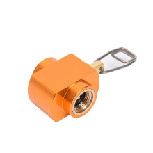 Adaptador de gas automático con cierre de seguridad para cocina exterior, aluminio y cobre, conexión antigoteo para tanques portátiles