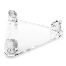Acrylic Sports Ball Holder, Clear Triangle Storage Rack with Non-Slip Base for Basketball Football, 13.3cm Organiser to Reduce Clutter