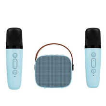 Karaoke-Maschine für Kinder mit 2 kabellosen Mikrofonen und Bluetooth 5.0-Lautsprecher für Singen zu Hause, tragbar für Kindergeburtstage