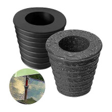 Silicone Hole Plug for 1.5 Inch Umbrella Pole, Stops Umbrella Swing, Weatherproof Rubber Insert, 2 Pack Black