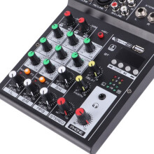 4-kanałowa konsola miksująca audio, szybki układ DSP do korekcji dźwięku, metalowa obudowa z funkcją nagrywania przez Bluetooth