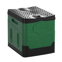 Faltbare Campingtoilette, robuste, tragbare Toilette (300 kg Tragkraft) mit integriertem Abfallbehälter, Outdoor-Toilette aus PP-Material
