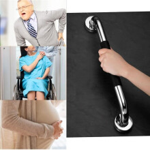 30 cm langer Haltegriff fürs Badezimmer mit rutschfester Silikonoberfläche, Edelstahl 304, Nassgriff für ältere und behinderte Menschen