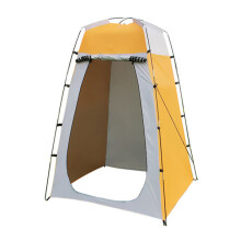 Camping-Duschzelt 1,8 m, sonnengeschützte, belüftete Umkleidekabine mit Aufbewahrungstaschen, 210T Polyester-Zelt für Camping, Strand und Pool