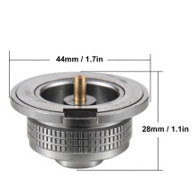 Adapter voor campingfornuis, gemaakt van roestvrij staal, koper en aluminiumlegering, 37 g lichtomvormer voor draagbaar butaanfornuis