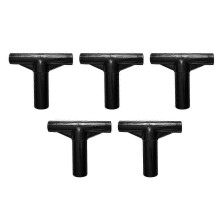 Juego de 5 piezas de carcasas en forma de T para trampolín, conector de plástico de 21 mm para una conexión segura y estabilidad del marco.