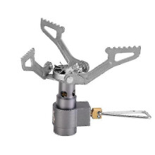 Draagbaar gasfornuisje van 25 gram, ultralicht, van titanium met een hoog rendement van 2700 watt, ideaal voor kamperen en picknicken.