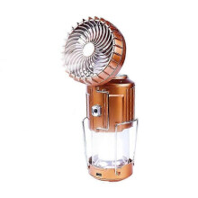Draagbare campingventilator met licht, telescopisch ontwerp, USB-oplaadbaar op zonne-energie voor buiten, tent, vissen, noodverlichting.