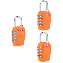 3Stk Tsa Gepäckschloss Orange, Zahlenschloss 4-Stellig, Langlebig