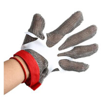 Cut Resistant Gloves Grade 9 Protection Chain Mail Stainless Steel Mesh Butcher Glove with Adjustable Wrist Strap