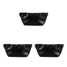 3Pcs PU Eyeglasses Pouch Black Travel Glasses Case for Protection