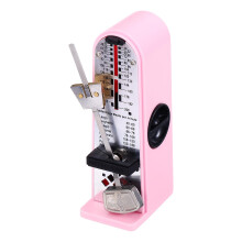 Mini Mechanical Metronome Pink for Piano Guitar Violin Ukulele, Precise Tempo Control, No Battery