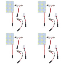 4X White 1210 SMD 48 LED Car Interior Dome Light Panel W T10 BA9S Festoon