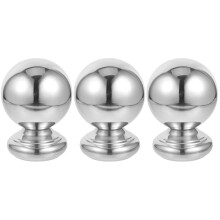 3Pcs Outdoor Silver Fence Finials Decorative Metal Fence Post Tops