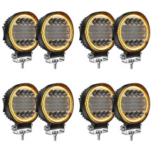 8st 4 Inch LED-Werklamp Combo Spot Flood Off-Road Rijden Amber Mistlamp